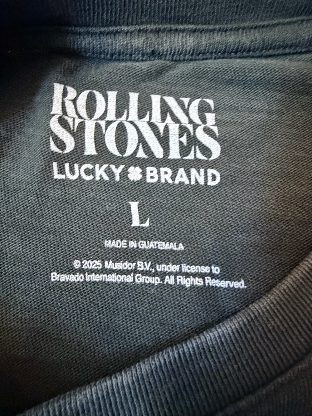 NWT- Lucky Brand Rolling Stones Christmas Lights Tee β Size Large - Picture 8 of 12
